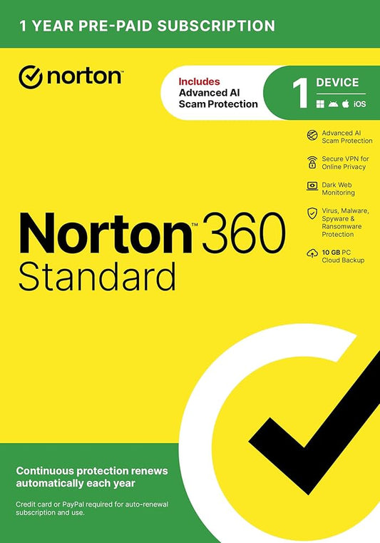 Norton 360 standard 1 device 1 year